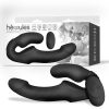 STRAP ON VIBRADOR DOBLE SIN ARNÉS CON CONTROL REMOTO HERRULES